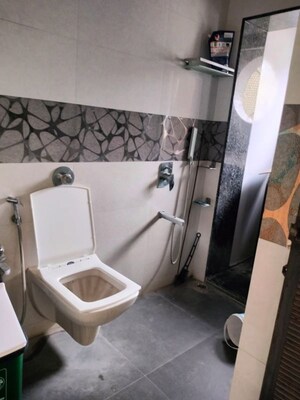 Bathroom in 3 BHK Apartment at Dheeraj Valley, Goregaon East – for Rent