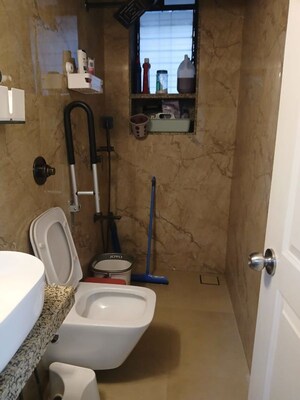Bathroom in 3 BHK Apartment at Omkar Alta Monte, Malad East – for Rent