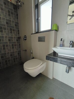 Bathroom in 2 BHK Apartment at Sheth Zuri, Laxmi Nagar – for Rent