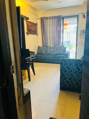 Living Room in 1 BHK Apartment at Rabale – for Rent