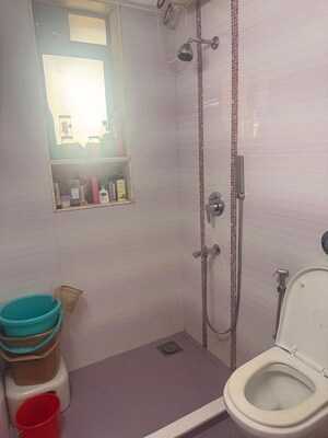 Bathroom in 3 BHK Apartment at Emerald Apartment Bhakti Park, Bhakti Park – for Rent