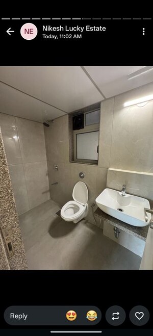 Bathroom in 2 BHK Apartment at Gurukrupa Marina Enclave, Malad West – for Rent