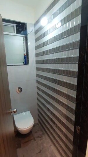 Bathroom in 1 BHK Apartment at Bhairaav Goldcrest Residency, Ghansoli – for Rent