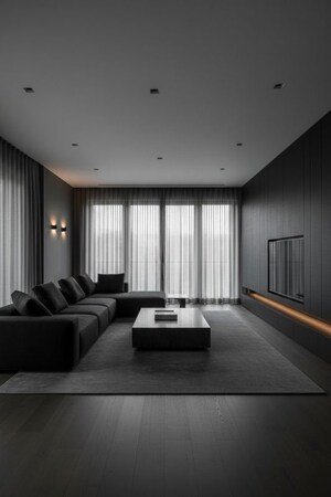 Living Room in 3 BHK Apartment at Lodha Acenza, Western Express Highway – for Sale