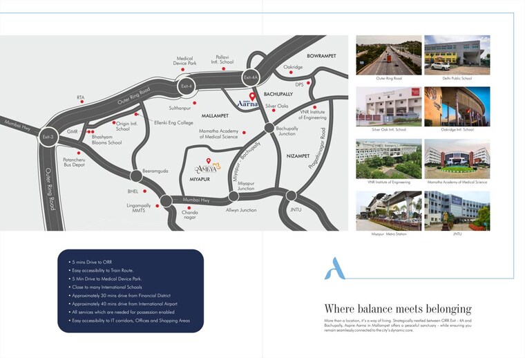 Map Location, mallampet 2 Bedroom 1355 Sq.Ft. Apartment In Mallampet Hyderabad 10714474
