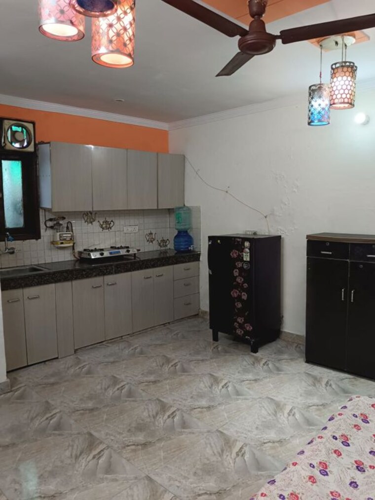 Kitchen, khirki extension 1 Bedroom 450 Sq.Ft. Builder Floor In Khirki Extension Delhi 10714569