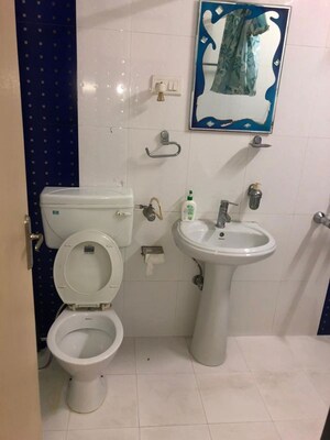 Bathroom in 2 BHK Apartment at Sakal Nagar CHS, Aundh – for Rent