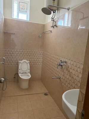 Bathroom in 4 BHK Builder Floor at Kakatiya Hills, Jubilee Hills – for Rent