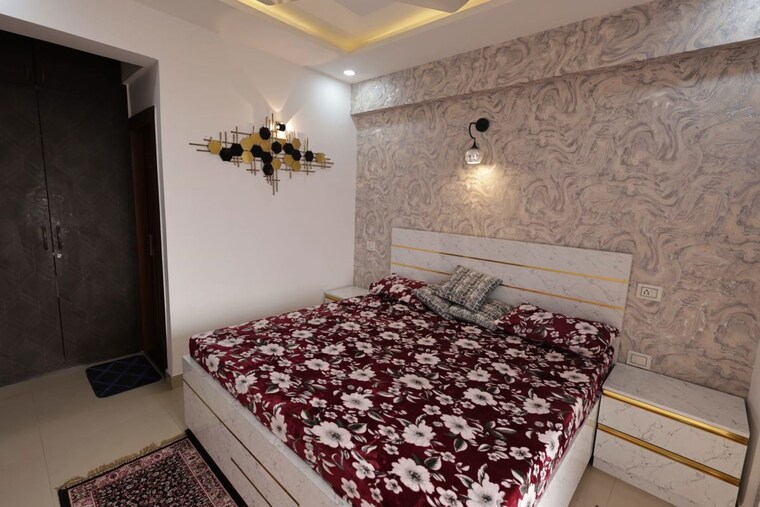 Bedroom, kanha-greens 2 Bedroom 1200 Sq.Ft. Apartment In Modipuram Meerut 10714677