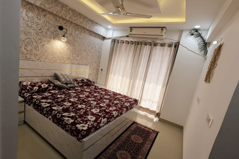 Bedroom, kanha-greens 2 Bedroom 1200 Sq.Ft. Apartment In Modipuram Meerut 10714677
