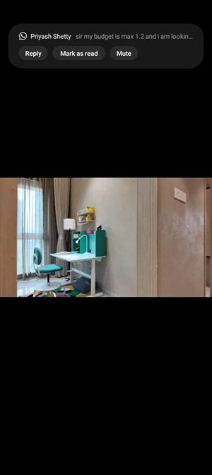 Bedroom in 2 BHK Apartment at Neelam Senroofs Nahur, Nahur East – for Sale