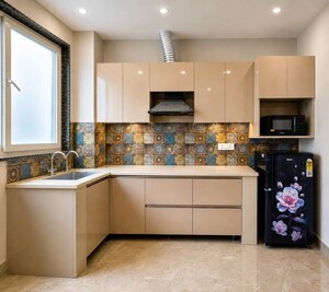 Kitchen in 1 BHK Builder Floor at Sushant Lok I – for Rent