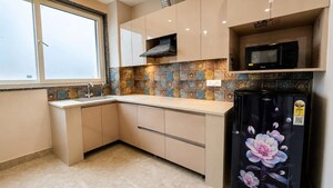 Kitchen in 1 BHK Builder Floor at Sushant Lok I – for Rent