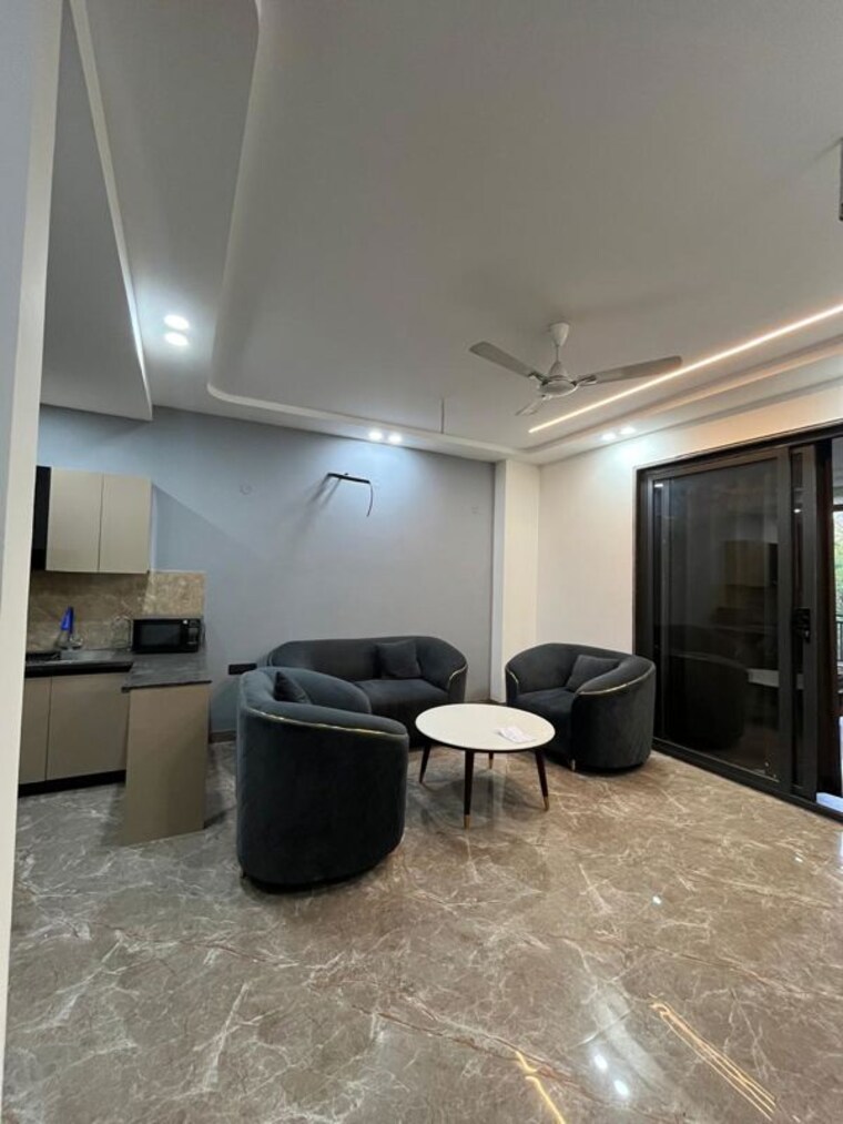 Living Room, craft-destination-43 1 Bedroom 600 Sq.Ft. Builder Floor In Sector 43 Gurgaon 10714942