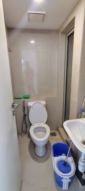 Bathroom in 1 BHK Apartment at Hiranandani Estate Solitaire C, Ghodbunder Road – for Rent