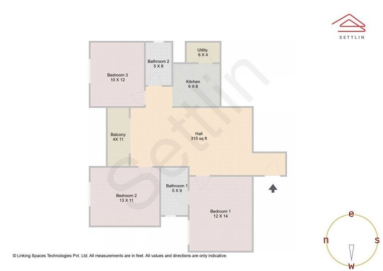 Floor Plan, mahaveer-celesse 3 Bedroom 1392 Sq.Ft. Apartment In Hunasamaranahalli Bangalore 10714950