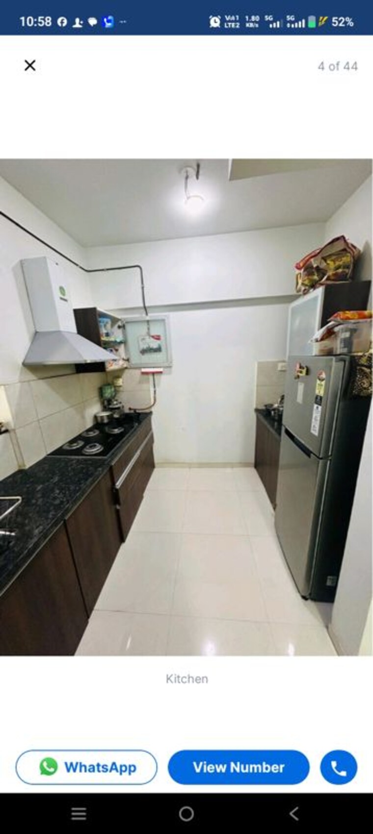 Kitchen, gera-misty-water 2 Bedroom 804 Sq.Ft. Apartment In Mundhwa Pune 10714969