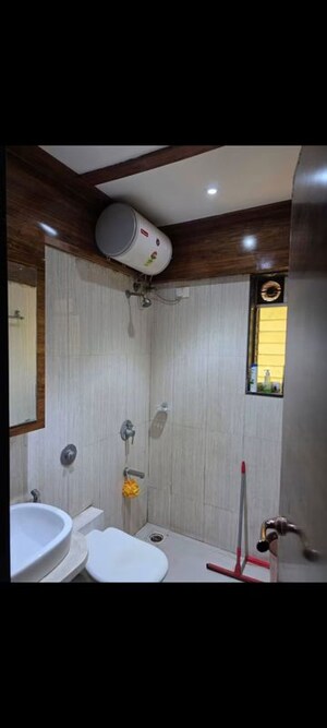 Bathroom in 1 BHK Apartment at Agarwal Residency CHS, Nalasopara East – for Rent