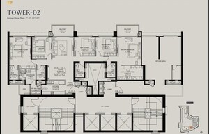 Floor Plan in 4 BHK Apartment at DLF The Westpark, Andheri West – for Sale