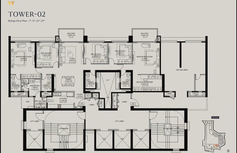 Floor Plan, dlf-the-westpark 3 Bedroom 1512 Sq.Ft. Apartment In Andheri West Mumbai 10715130
