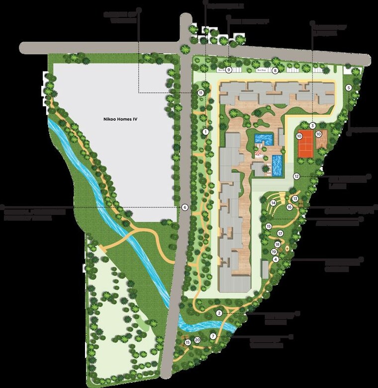 Master Plan, bhartiya-city-nikoo-homes-5 2.5 Bedroom 1354 Sq.Ft. Apartment In Thanisandra Main Road Bangalore 10708221
