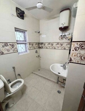 Bathroom in 3 BHK Builder Floor at Kalkaji – for Rent