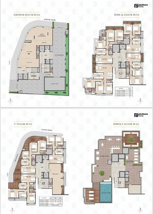 Floor Plan in 2 BHK Apartment at Platinum Oceanic, Khar West – for Sale
