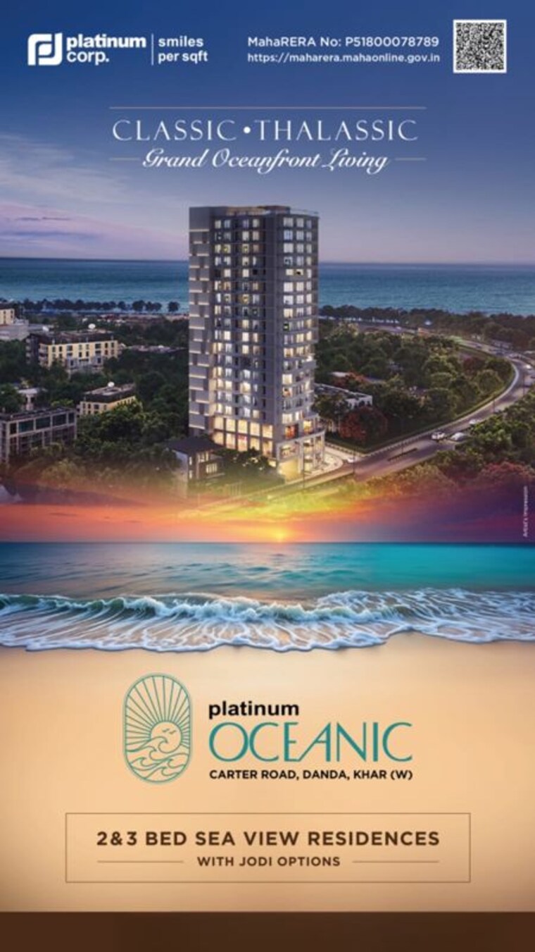 Exterior View, platinum-oceanic 2 Bedroom 700 Sq.Ft. Apartment In Khar West Mumbai 10715469