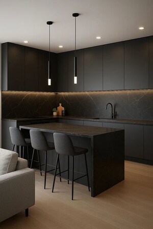 Kitchen in 2 BHK Apartment at Lodha Vista, Lower Parel – for Sale