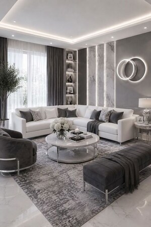 Living Room in 2 BHK Apartment at Lodha Vista, Lower Parel – for Sale