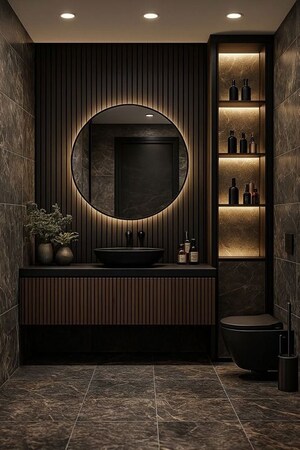 Bathroom in 2 BHK Apartment at Lodha Vista, Lower Parel – for Sale