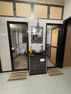 Bathroom in 2 BHK Apartment at Bileshwar Tower, Mulund West – for Rent