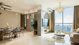 Living Room in 2 BHK Apartment at Marathon Monte South, Byculla West – for Sale