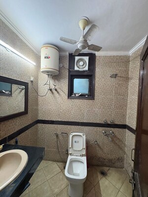 Bathroom in 3 BHK Builder Floor at Sushant Lok I – for Rent
