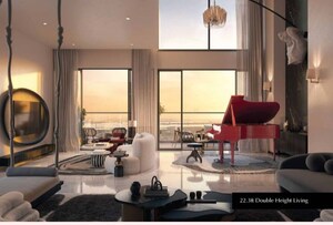 Living Room in 3 BHK Apartment at The Trilight, Kokapet – for Sale