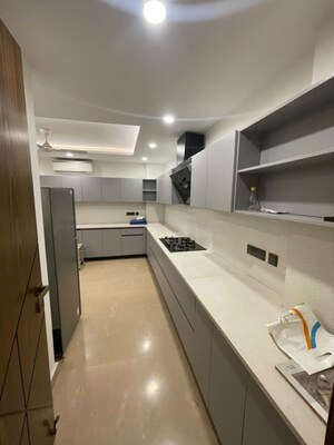 Kitchen in 4 BHK Builder Floor at Sushant Lok I – for Rent