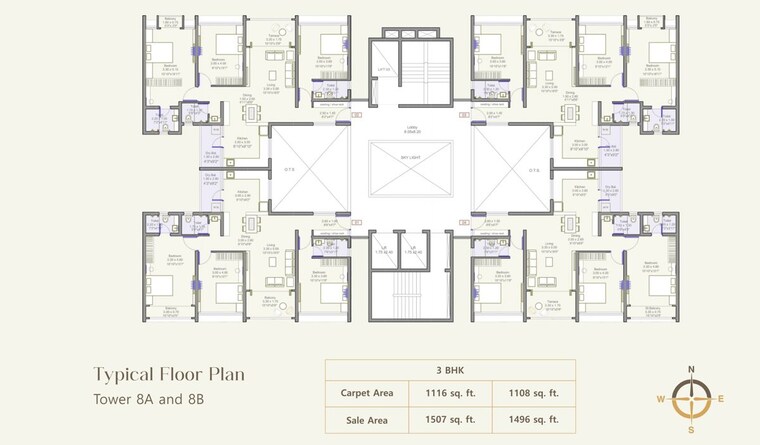 Floor Plan, kondhwa budruk 2 Bedroom 759 Sq.Ft. Apartment In Kondhwa Budruk Pune 10715868