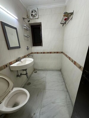 Bathroom in 4 BHK Builder Floor at Chattarpur – for Rent