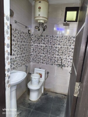 Bathroom in 2 BHK Builder Floor at Chattarpur – for Rent
