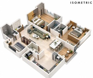 Floor Plan in 3 BHK Apartment at Model Colony – for Sale
