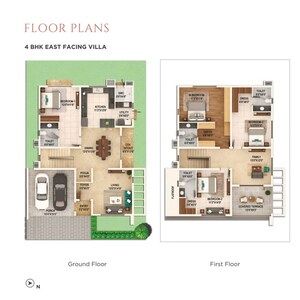 Floor Plan in 5 BHK Villa at Adarsh Welkin Park, Sarjapur Road – for Sale