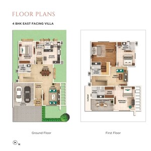 Floor Plan in 5 BHK Villa at Adarsh Welkin Park, Sarjapur Road – for Sale