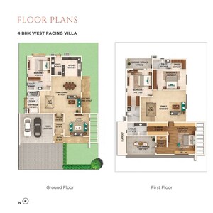 Floor Plan in 5 BHK Villa at Adarsh Welkin Park, Sarjapur Road – for Sale