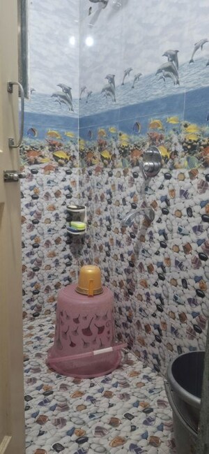 Bathroom in 1 BHK Apartment at Megh Malhar Co-op Housing Society, Ghansoli – for Rent