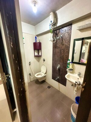 Bathroom in 2 BHK Apartment at Gurukrupa Marina Enclave, Malad West – for Rent