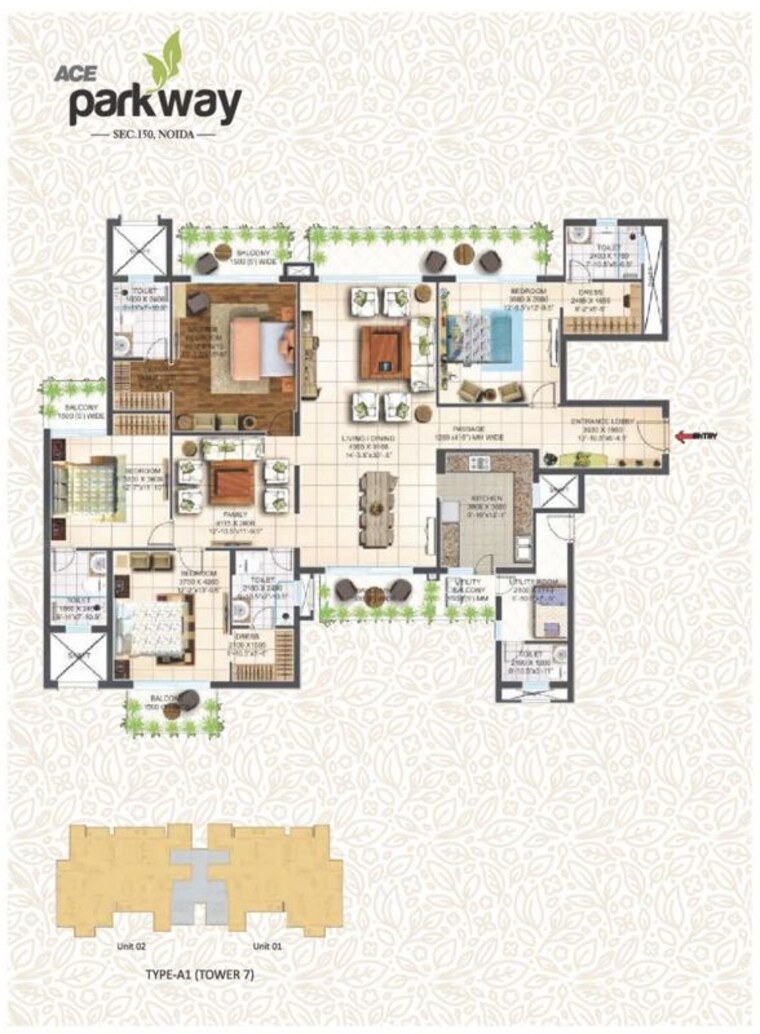 Master Plan, ace-parkway 4 Bedroom 3220 Sq.Ft. Apartment In Sector 150 Noida 10716576
