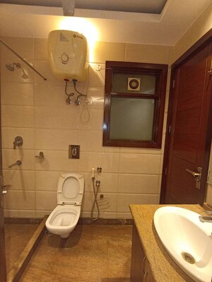 Bathroom in 3 BHK Builder Floor at Greater Kailash I – for Rent