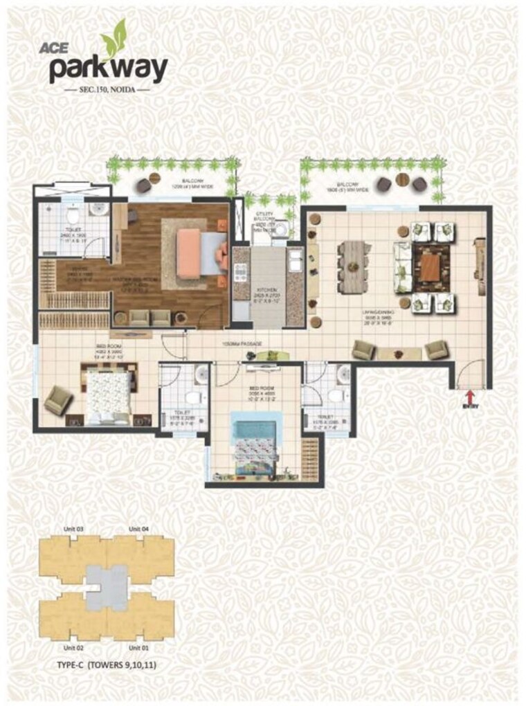 Master Plan, ace-parkway 3 Bedroom 1750 Sq.Ft. Apartment In Sector 150 Noida 10716619