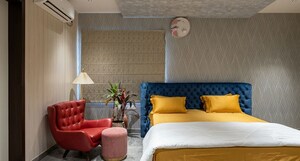 Master Bedroom in 3 BHK Apartment at Vasavi Urban, Bachupally – for Sale