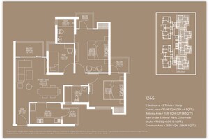 Floor Plan in 2 BHK Apartment at Ace Divino, Sector 1 Greater Noida – for Sale